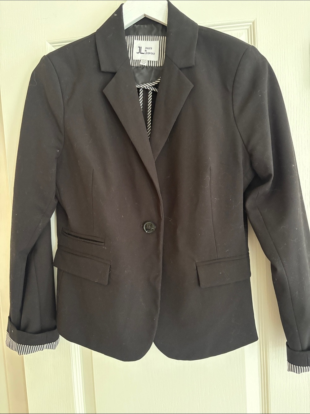Jules & Leopold Black Women's Single-Button Blazer